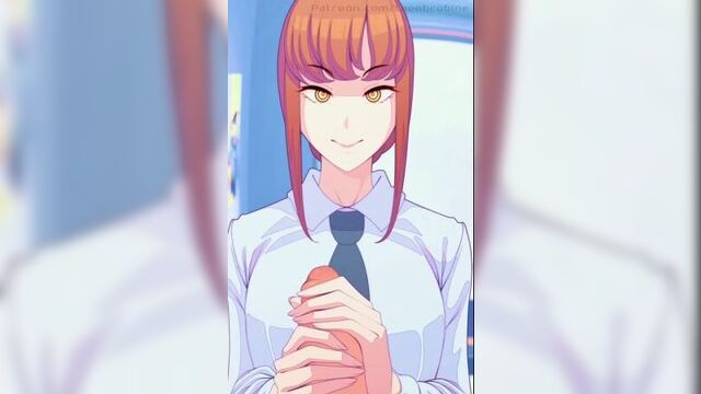 (Sound)Makima pov handjob animation [Chainsaw Man;Porn;Hentai;R34;Sex;порно;секс;хентай]