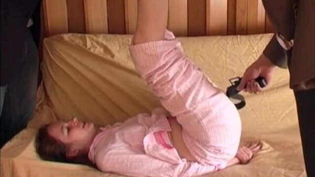 Father his friend spanked her for shouting