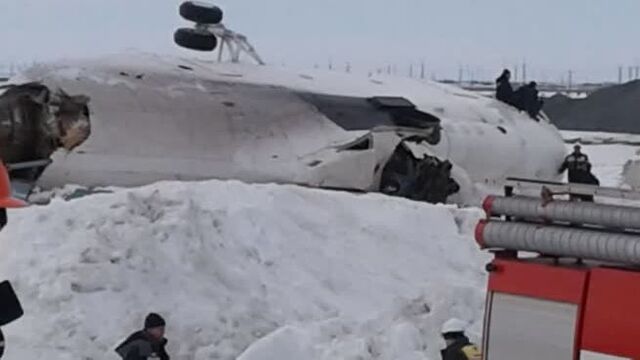 На Ямале упал вертолет Ми-26 (момент падения)