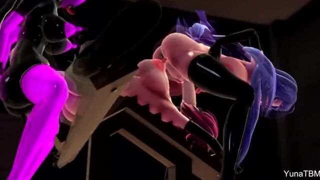 MMD : YUNATBM'S WORKS (YURI LESBIAN FUTANARI HENTAI COMPILATION)