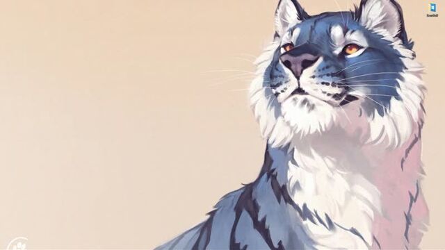Бело-синий тигр - живые обои для Wallpaper Engine