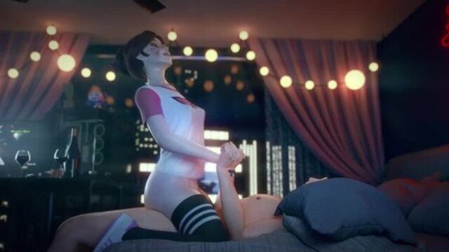 Overwatch - D.Va оседлала большой член 18+