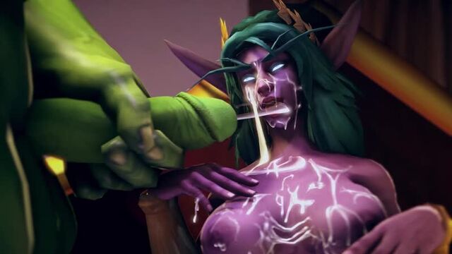 Rule34 World of Warcraft Night elf Tyrande sfm 3D porn sound