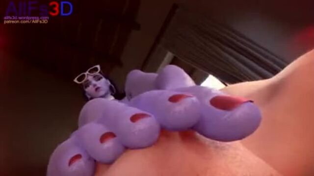 Widowmaker foot on face
