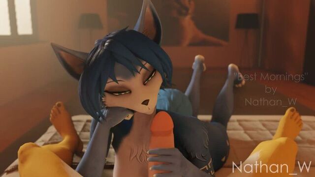Furry yiff fox krystal blowjob 2