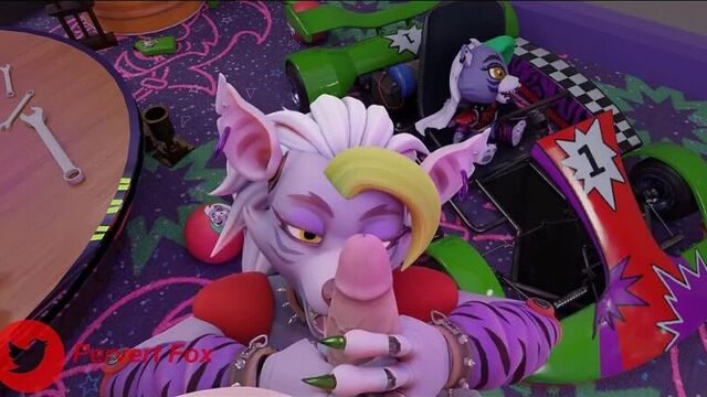 Furry yiff fnaf roxanne wolf sex porn parody fnaf9 security breach 25