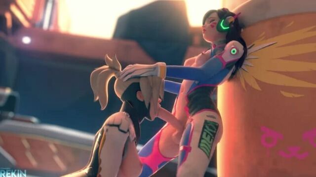 overwatch futanari d.va mercy