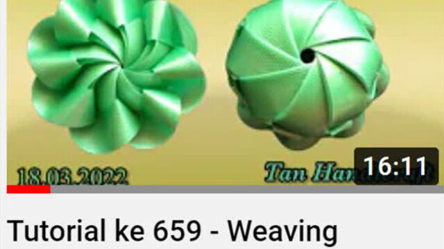 Tutorial ke 659 - Плетение цветочного украшения для подарочной коробки Weaving flower decoration for gift box