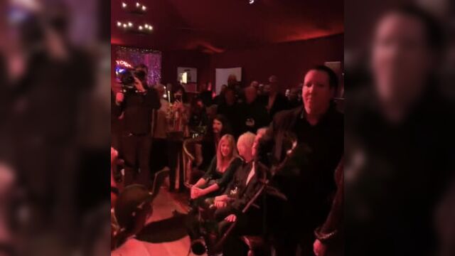 Marilyn Manson and Lindsay Usich at Ozzy Osbourne's 70th birthday party