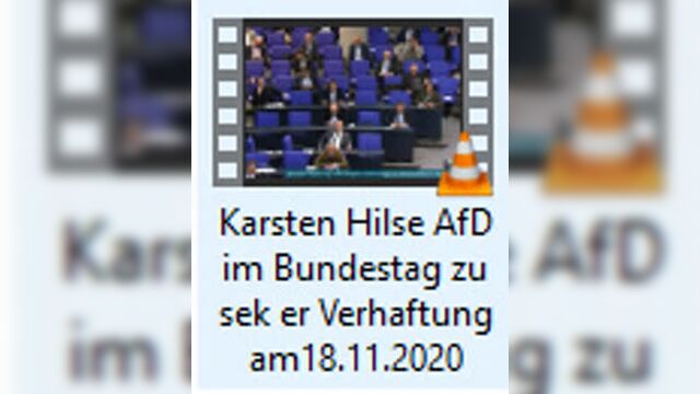 Karsten Hilse AfD im Bundestag zu sek er Verhaftung am18.11.2020