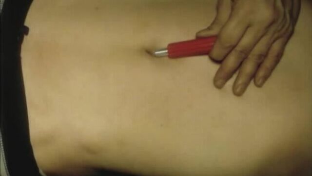 Navel penetration torture