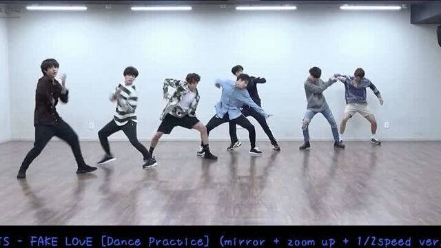 BTS - FAKE LOVE [Dance Practice] (mirror + zoom up + 12speed ver.) 1080 x 1920 sm35376441