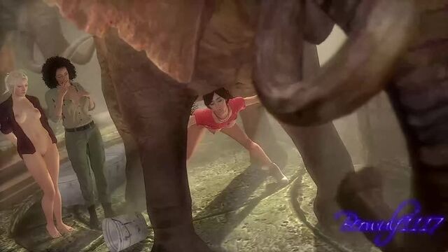 Nadine Ross x Elena Fisher x Chloe Frazer - doggystyle; vaginal fucked; 3D sex porno hentai; [Uncharted]