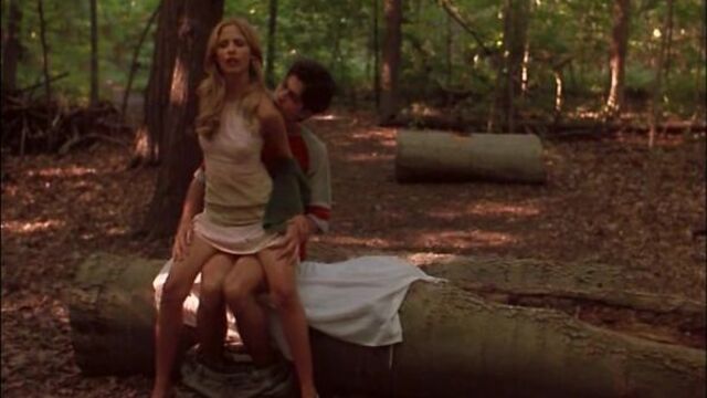 Sarah Michelle Gellar - Harvard Man (2001) (эротическая постельная сцена из фильма знаменитость трахается голая sex scene)