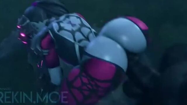 Widowmaker x Horse - doggystyle; vaginal fucked; 3D sex porno hentai; [Overwatch]