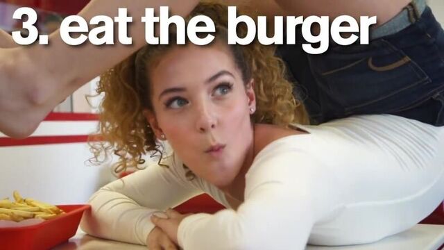 SLs Sofie Dossi BUSTED for eating with her feet at In Out