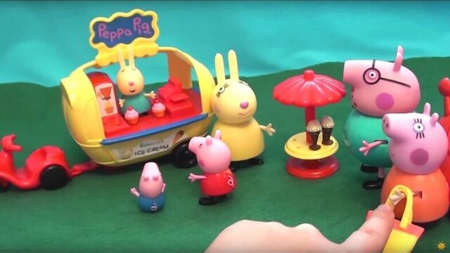 Peppa Pig свинка Пеппа и ее семья. Мультфильм для детей. Фургон с мороженым