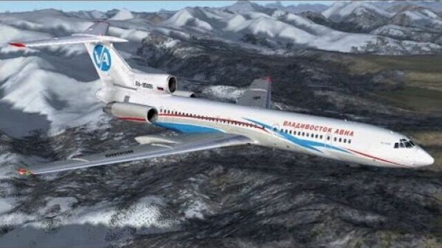 BHUTAN Paro ( VQPR ) to CHINA Lhasa Gonggar ( ZULS ) Tu-154M RA-85689 FSX