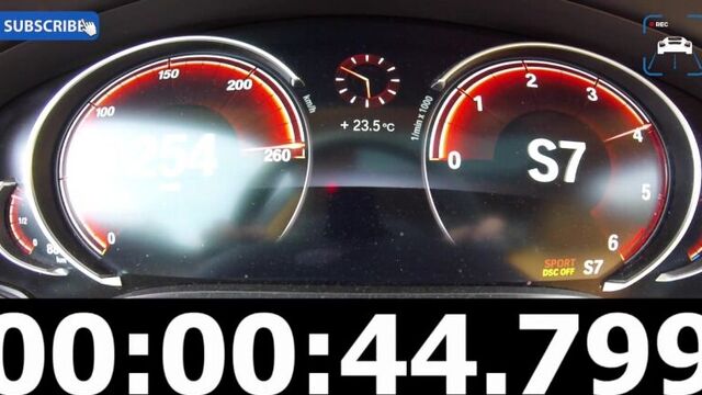 BMW 740d TOP SPEED