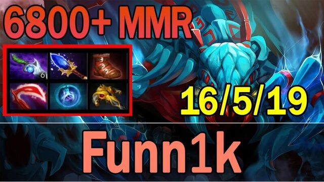 Dota 2 - Funn1k Plays Weaver 6800+ MMR | Ranked Match