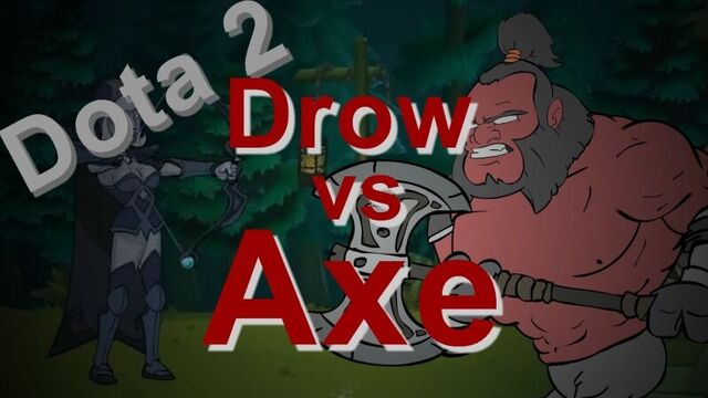 Drow Ranger VS Axe | Dota 2 cartoon| (おっぱい)