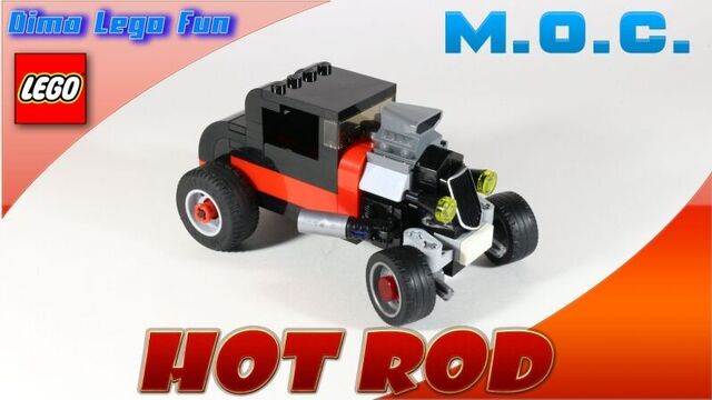 Lego MOC #52 Hot rod instruction - Лего самоделка #52 Хот род Инструкция