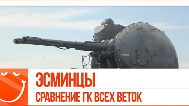 World of warships - Эсминцы. Сравнение ГК всех веток.