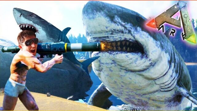 ARK Survival Evolved ПРИРУЧЕНИЕ МЕГАЛОДОНА, ДИКОЕ НАПАДЕНИЕ АКУЛ TAMING A MEGALODON 1080p60fps #игра