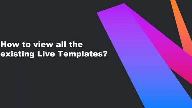IntelliJ IDEA. Write Code Faster Using Live Templates
