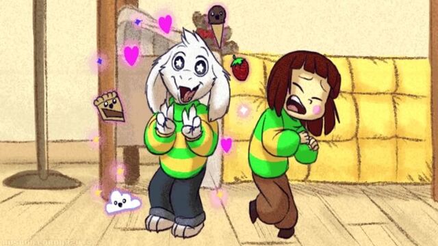 Asriel and Chara | Undertale комикс | Слишком много милоты ★