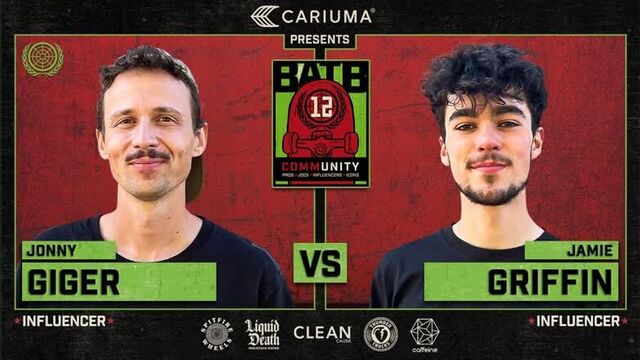 BATB 12 Jonny Giger Vs. Jamie Griffin - Round 1 Battle At The Berrics #berrics