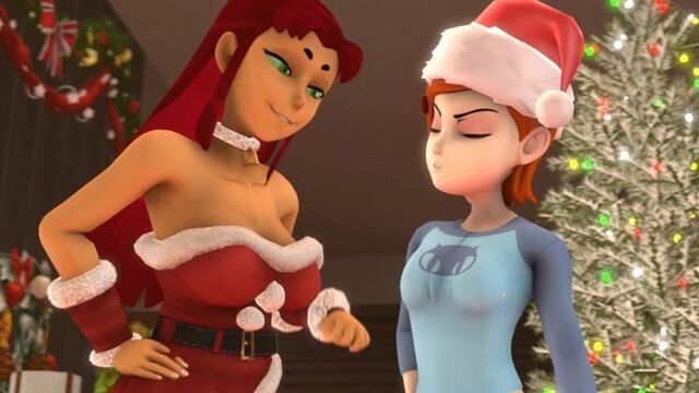 Ben 10 Christmas Eadole Gwen Tennyson Starfire Teen Titans animated futanari futa porn