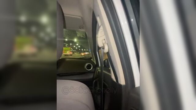 sofiag4brielly - tranny jerking off her cock in a car public dick ts shemale