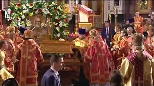 Принесение мощей Святителя Николая в Храм Христа Спасителя, 21 мая 2017 года.