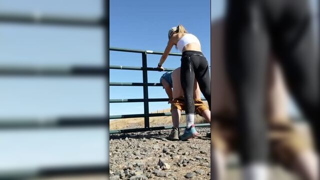 the3kins - strap-on pegging in the high desert - preview - outdoor