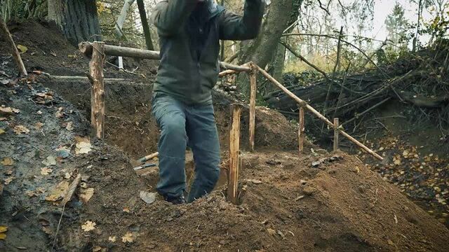 [Cyprien Outdoor Adventures] Solo Overnight in earth shelter | Bushcraft, cooking and walking in the boars forest!