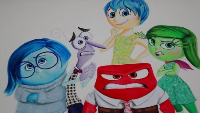 INSIDE OUT ☼ Drawing Rileys Emotions ☼ Sadness Fear Joy Anger Disgust Disney Pixar Speed Art How