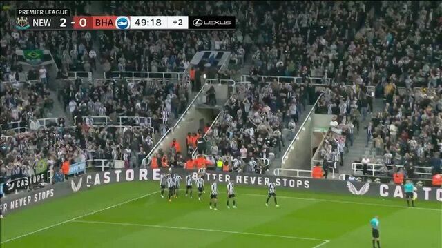 Ньюкасл - Брайтон 2:0. гол Бёрна