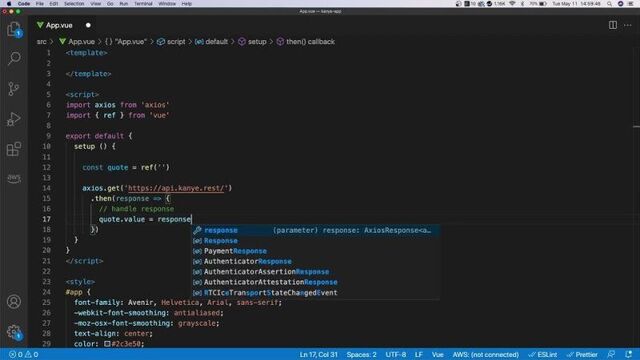 20210511_Vue and Axios (feat. Kanye REST API)