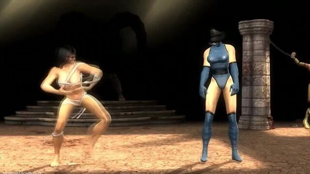 Mortal Kombat 9 Komplete Edition - Mileena Flesh Pit Costume Skin All Fatality Swap MOD