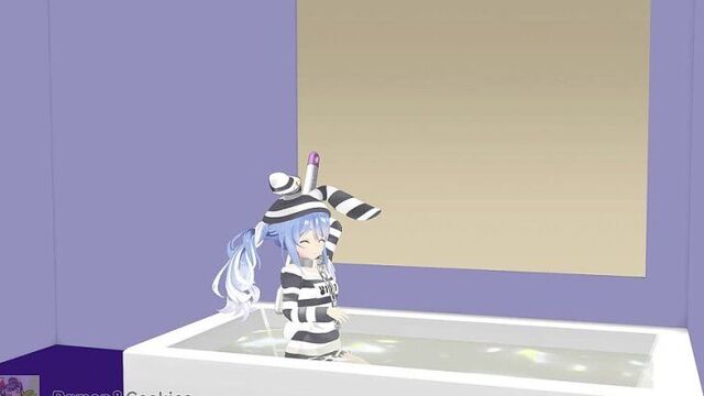 Miko and Pekora_ Bathtub (Tom and Jerry x Hololive MMD)
