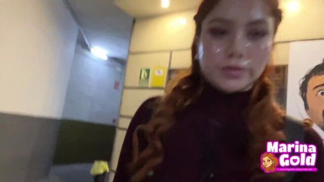 [Xvideos.com] Marina Gold - CUM DRENCHED Teen Eats A Burguer Bukkake