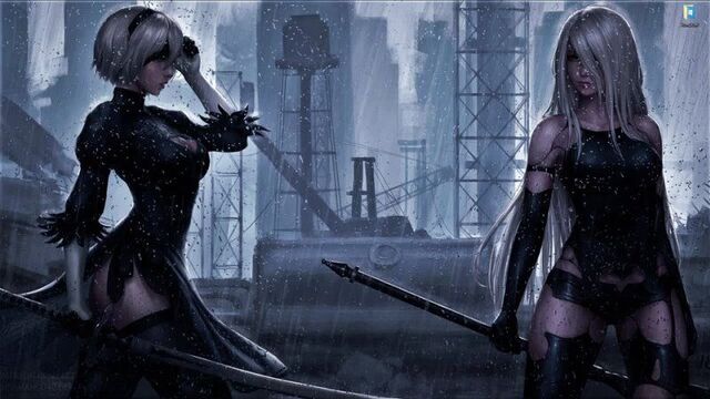 2B и 2A из Nier Automata - живые обои для Wallpaper Engine