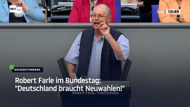 Robert Farle im Bundestag: "Deutschland braucht Neuwahlen!"