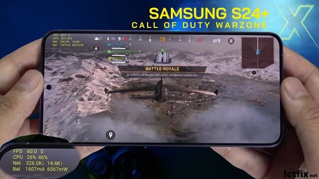 [Ictfix.net] Samsung Galaxy S24 Plus Call of Duty Warzone Mobile Gaming test | Exynos 2400, 120Hz Display
