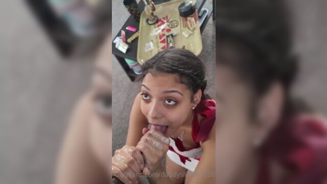 daddyslilbaby420 onlyfans big black dick Blowjob