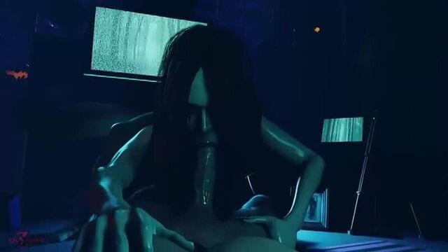 Yamamura Sadako | Samara Morgan | Самара Морган - blowjob; 3D sex porno hentai (by @bordeaux_black | @dezmall) [Bell | The Ring]