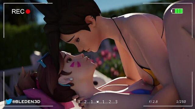 [Overwatch]D.va and Tracer lesbian sex