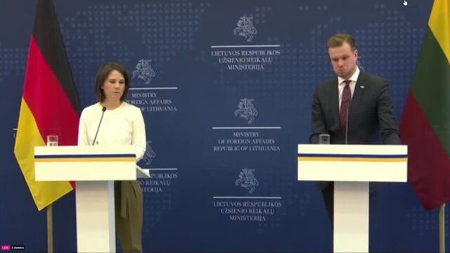 LIVE: Pressekonferenz von Annalena Baerbock und ihrem litauischen Amtskollegen Gabrielius Landsbergis