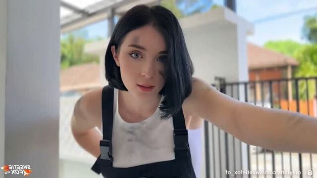 Прекрасная Автомеханик берёт в Рот Sweetie Fox - Beauty Auto-Mechanic Deepthroat, Rough Fucks and Gets Facial POV Анал Anal Gape